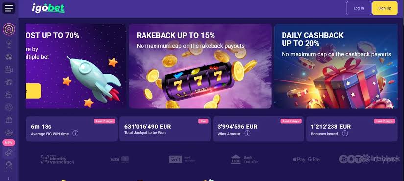 IgoBet live casino sectie